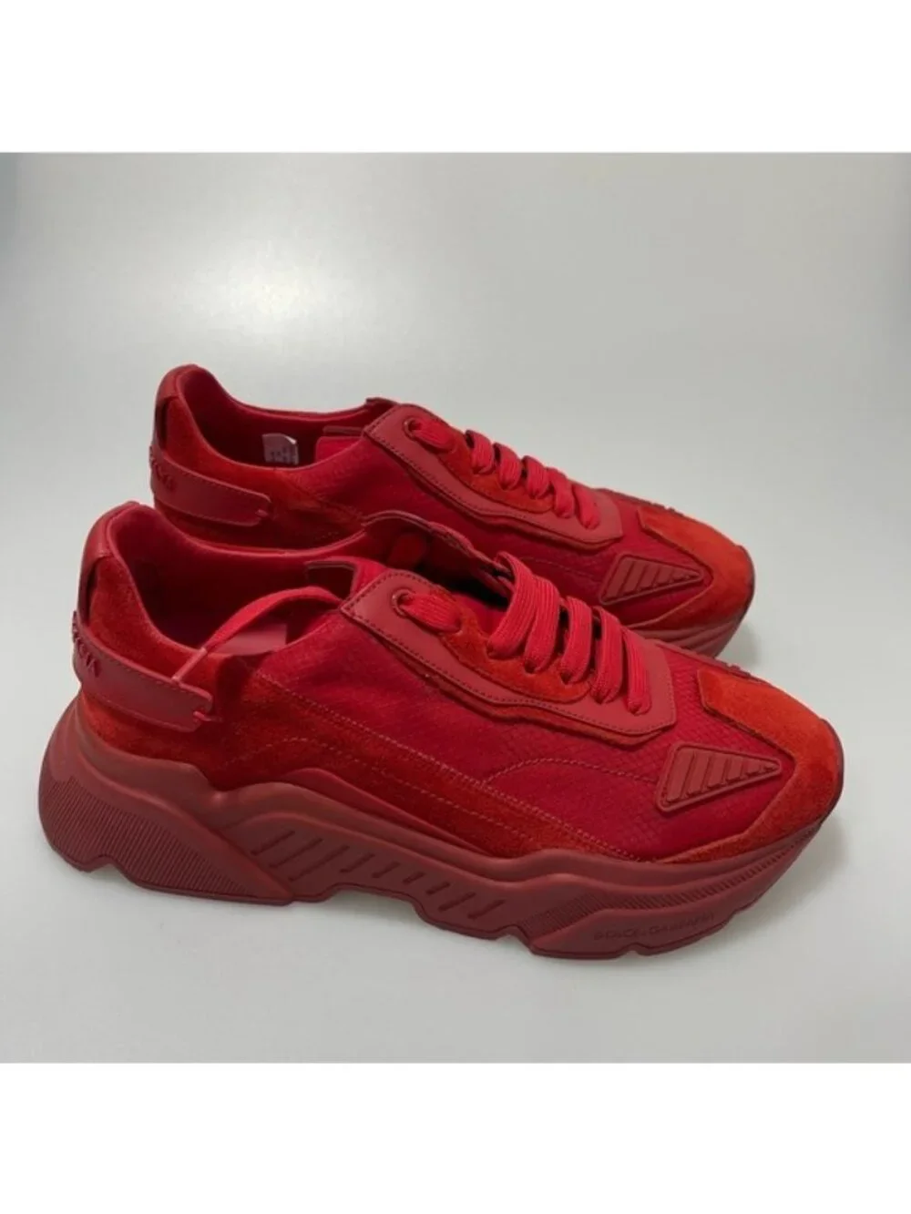 DOLCE & GABBANA Red Daymaster Chunky Sneakers Mens EU 40/US 7